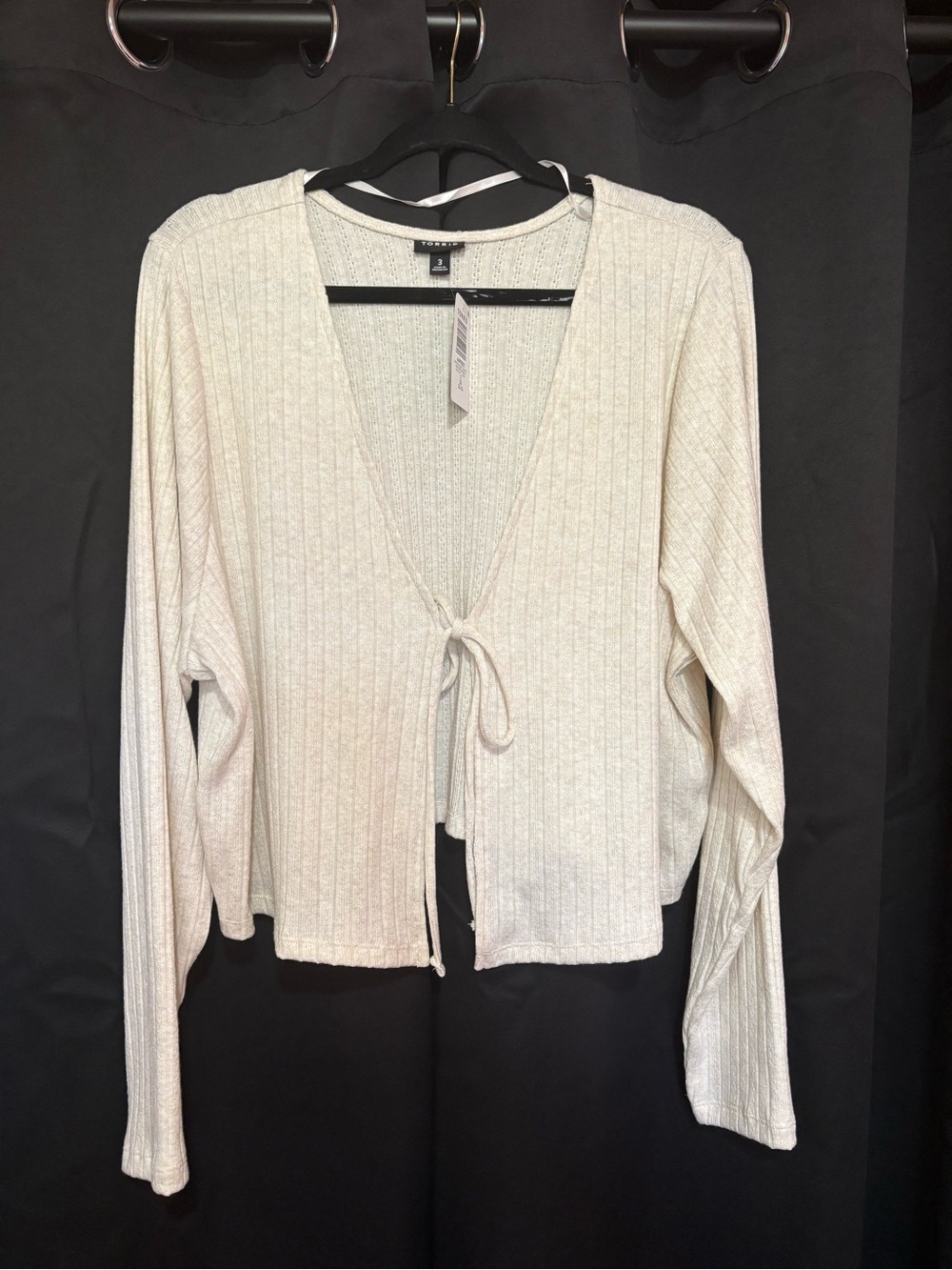 torrid Heather Oatmeal Pointelle Knit Shrug